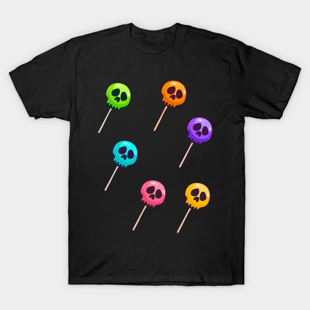 Skull Lollipops T-Shirt by DreamPassion